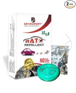 Rat Repellent | Driveurway Rat Repellent | 100% Herbal | No Killing or Poisoning | Keeps Rat  away from your valuable Cars. | Driveyourway| No entry for rats and other insects. | No Kill Only Repels | Lasts for upto 5 months.